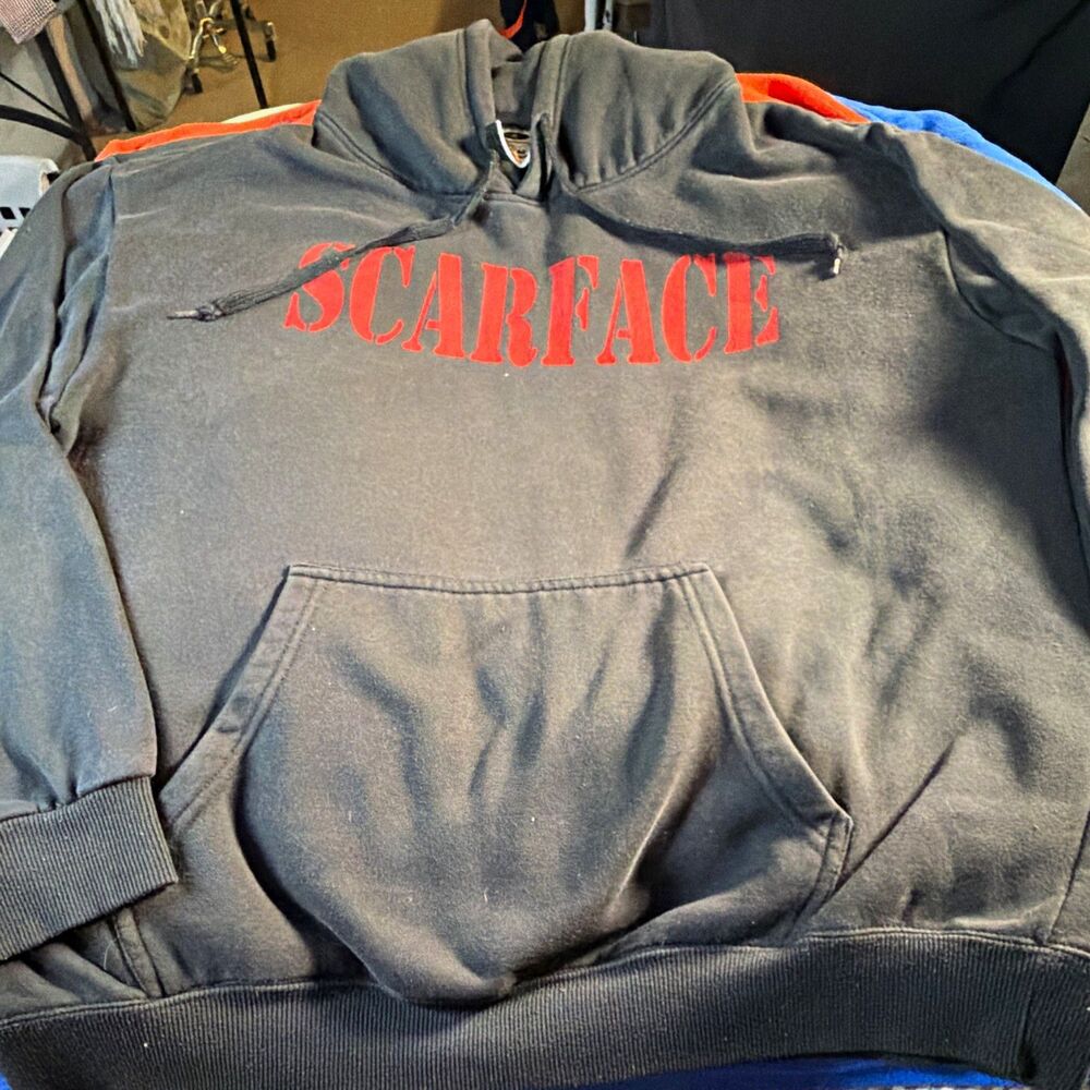 Pro Team Men’s Gray Tony Montana Scarface Graphic Pullover Hoodie XL